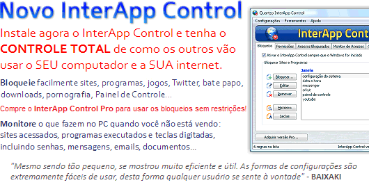 InterApp Control: Software para CONTROLE TOTAL do Uso da Internet e dos PCs  na Sua Empresa